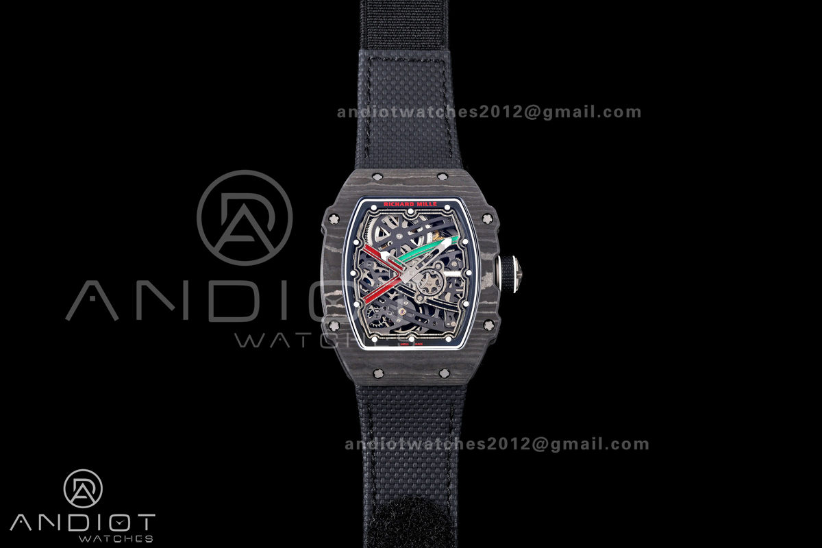 RICH Maker's 1:1 RM67-02 Black NTPT UAE Skeleton Dial CRMA7 Super Clone